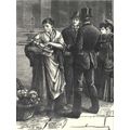 SKETCHES IN LONDON - A FLOWER GIRL 1872 Frank H...