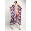 Women's Rayon Challis Ruffle Bottom Maxi Open K...