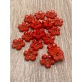 15mm Red Baby and Children's Flower Buttons 2 H...