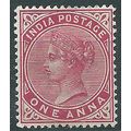 India 1900 SG115 1a Carmine Mounted Mint....