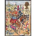 GB, Blues and Royals Drum Horse, white 1989, 20p