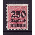 GERMANY 1923 250T on 500M PINK SG 292 FINE USED#