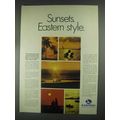 1967 Eastern Airlines Ad - Sunsets