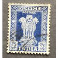 India. 1957 Service. SG O184. 25np Blue