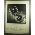 1952 Steuben Glass Ad - Crystal Cigarette Box a...