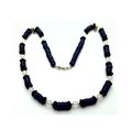 Lapis Black Onyx Rose Quartz Beaded Gemstone Ne...