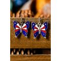 Dark Blue Stars and Stripes Print Butterfly Sha...