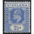 St Helena 1908 SG64 2 1/2d Blue Mounted Mint ...