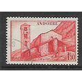 FRANCE ANDORRA 1944 1F.50 RED ORANGE ST JEAN DE...