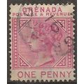 Grenada 1887 SG40 1d Carmine Wmk Crown CA Fine ...
