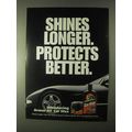 1999 Armor All Car Wax Ad - Shines Longer Protects