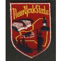 VINTAGE NEW YORK STATE EMBROIDERED CLOTH SOUVEN...