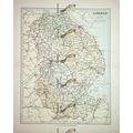 Lincoln, England, Map, Book Illustration, 1895