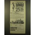 1961 Sheraton Hotels Ad - Special Aloha Rates a...