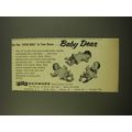 1961 FAO Schwarz Baby Dear Doll Ad - For the Little Doll in your house
