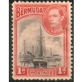 Bermuda 1938 - SG106 - 1d black & red - KGV1 & ...