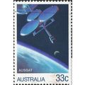 AUSTRALIA, SPACE, Aussat, blue 1986, 33c, #6