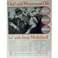 MOBILOIL 1934 Socony Vacuum car oil chart red h...