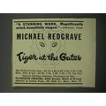 1955 Tiger at the Gates Play Ad - A Stunning Work. Magnificently acted