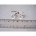 925 Earrings Aurora Borealis Crystal Heart Face...