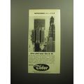 1958 Hotel Tudor Ad - Nice and near the U.N.
