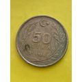Umlaufmünze Türkei 50 Lira 1986