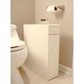 Space Saving Bathroom Floor Cabinet in White Wo...