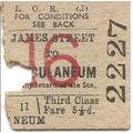 Liverpool Overhead Railway Edmondson Ticket - J...