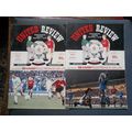 2 FOOTBALL PROGRAMMMES MANCHESTER UNITED REVIEW...