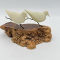 Vtg John Perry Seagull Running on Burl Wood Bas...