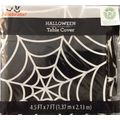 NEW BLACK 4.5 x 7 FEET VINYL HALLOWEEN SPIDERWE...