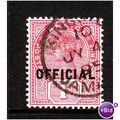JAMAICA 1890 SG O4 1d ROSE Opt'd OFFICIAL FINE ...