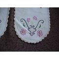 Hand Crocheted & Embroidered Pair of Vintage Do...