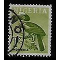 NIGERIA 1961 1s GREEN YELLOW CASQUED HORNBILL S...