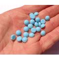 Aqua Blue Dome Round Nailhead Beads 8mm 20 Piec...