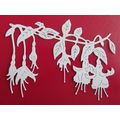 6 x Tattered Lace Die Cuts Tumbling Fuschias
