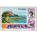 Jersey QEII 1971 5p Mont Orgueil Day Mounted Mi...