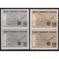 Turkey 1965 SG 2118-9 UMM Vertical Pairs Europa...