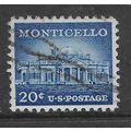 USA 1956 20c BLUE MONTICELLO JEFFERSONS HOME SG...
