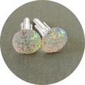 Silver Snowflake Hand Made Cuff Links Bright Si...
