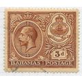 BAHAMAS 1920 KG5 3d ONE PENNY PEACE WMK MCA USE...