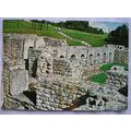 old postcard Bath House, Chesters Roman Fort