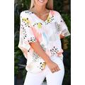 Animal Watercolor Mixed Print Loose Top