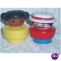 Fisher Price 1990 Chunky Man & Woman