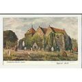 Sussex WINCHELSEA Church Art Postcard by W.H.Bo...