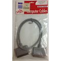 SCSI Cable - 3ft 50-pin Centronics, Male to Male