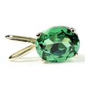 Russian Nanocrystal Emerald, 14KY Gold Pendant,...