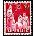 Australia 1958 Christmas 3 1/2d Used Stamp.