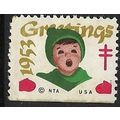 1953 Christmas Seal - #5 unused