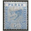 Perak 1895 SG64 4c Blue Mounted Mint . ..